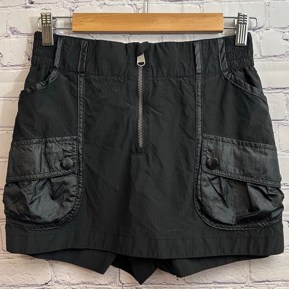 Free People Movement Thru Hiker Skort Cargo Pockets Black Women's Small